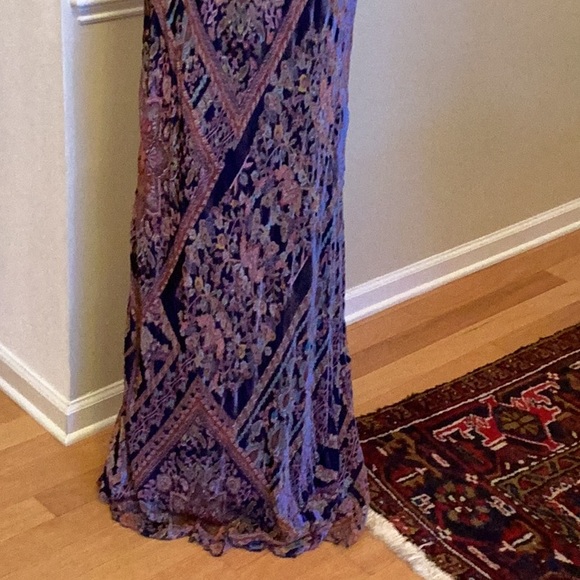 Johnny Was gorgeous double layer long slip dress, deep scoop neckline.Size L - Picture 3 of 8